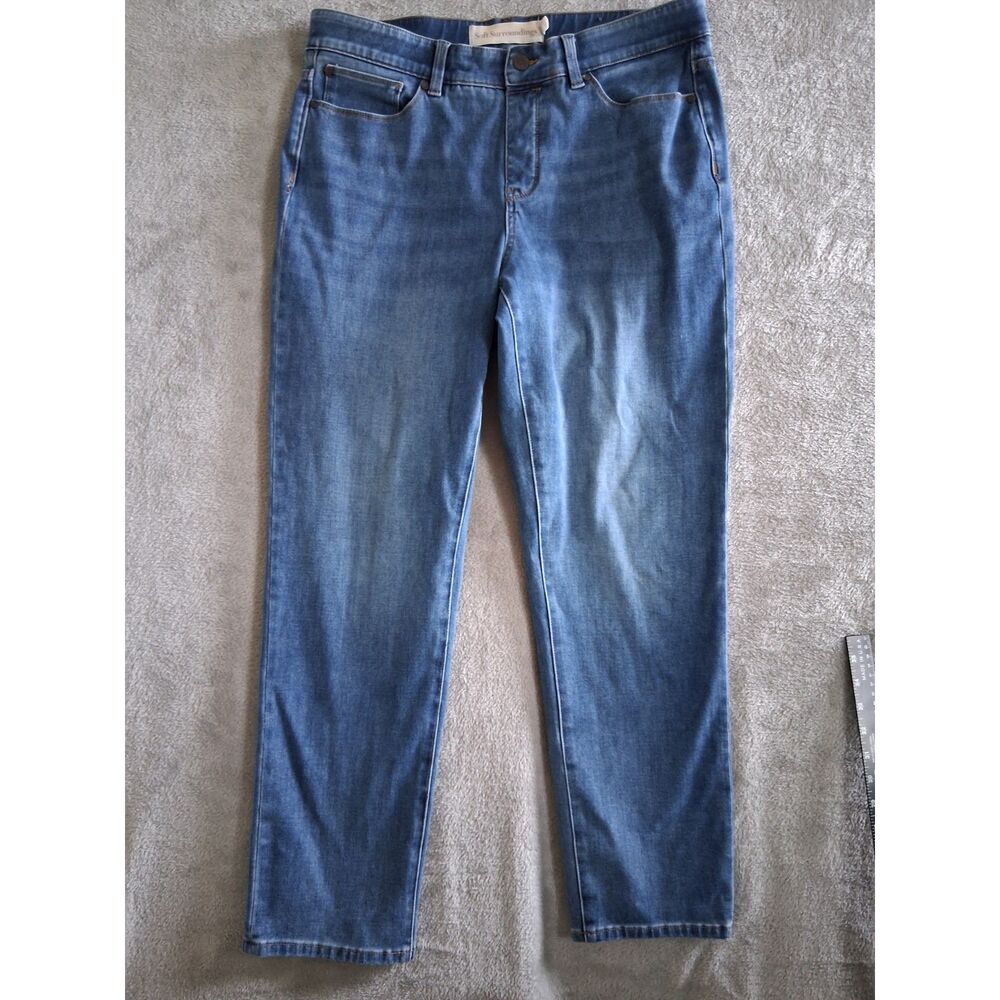Soft Surroundings Lg 34X28 Jeans Pull On 2DH64 Ultimate Denim Relaxed‎ Straight